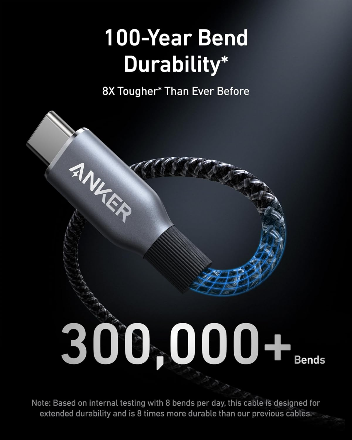 Anker Prime USB-C na USB-C kabel za prijenos podataka i punjenje, 240 W, 0,9 m, crni A88E2011