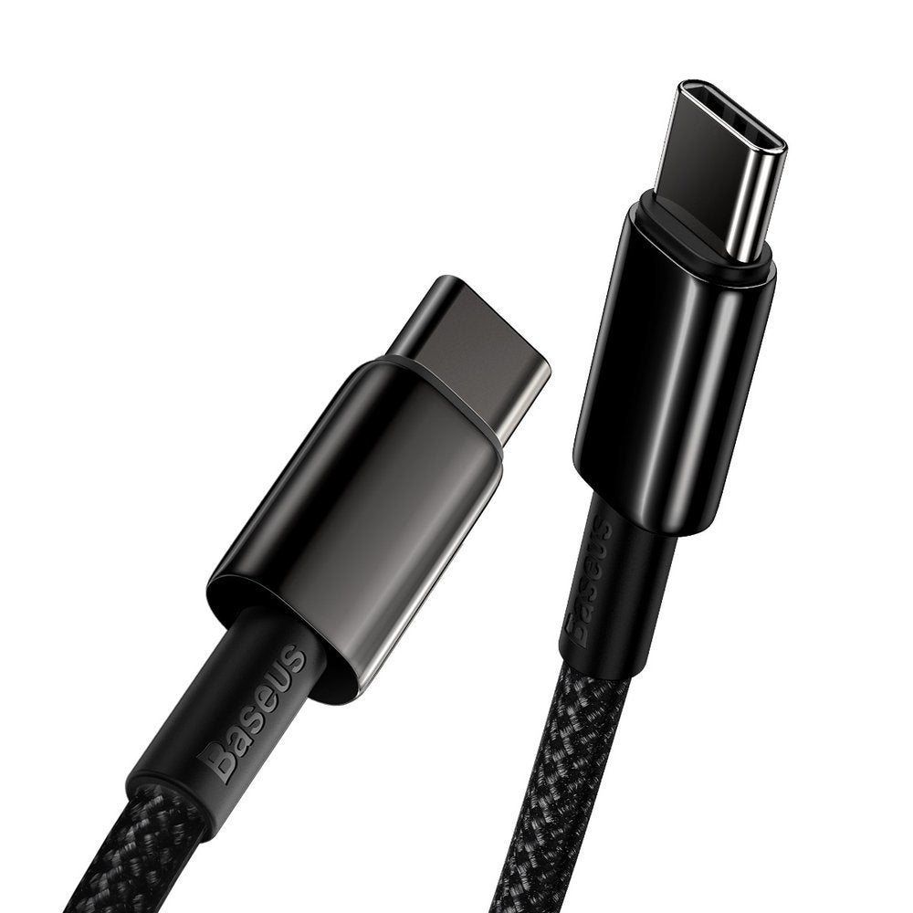 Kabel za Prijenos Podataka i Punjenje USB-C - USB-C Baseus Tungsten Gold, 100W, 2m, Crni CATWJ-A01