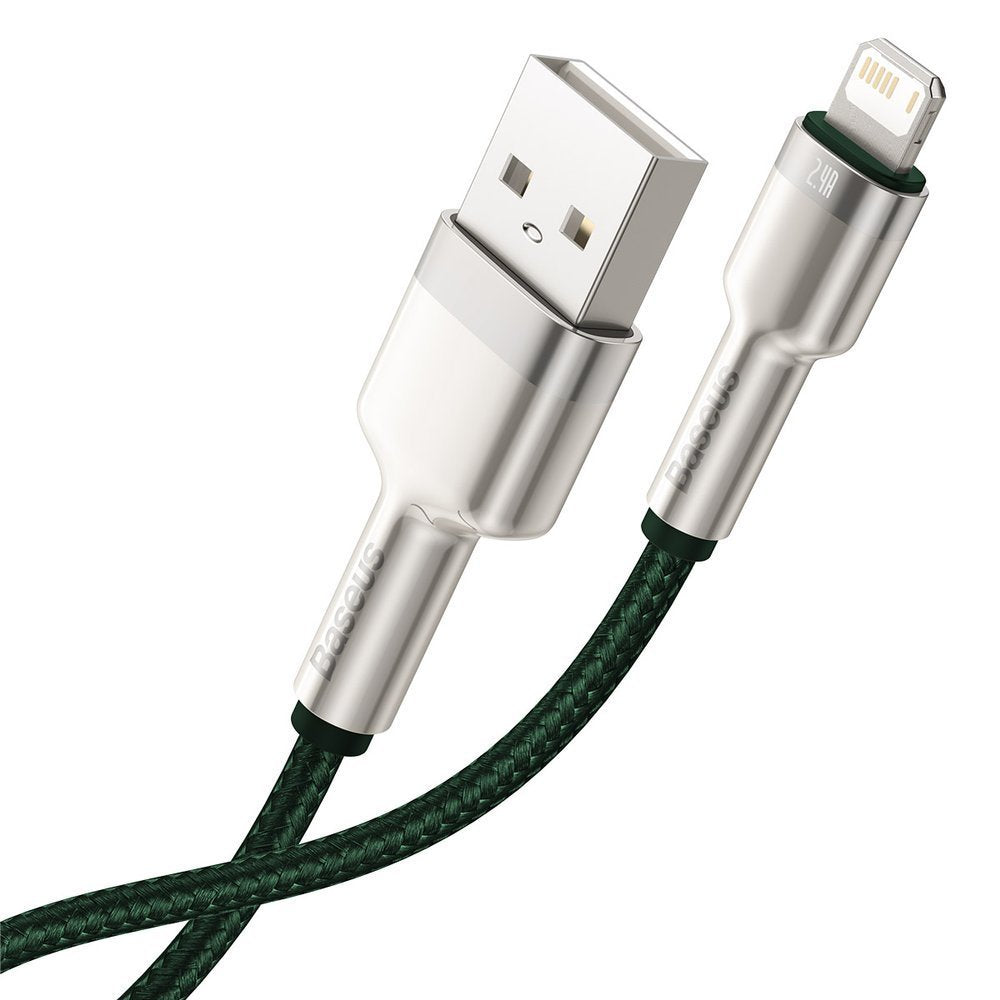 Kabel za podatke i punjenje USB-A - Lightning Baseus Cafule Metal Series, 18W, 1m, Zeleni CALJK-A06