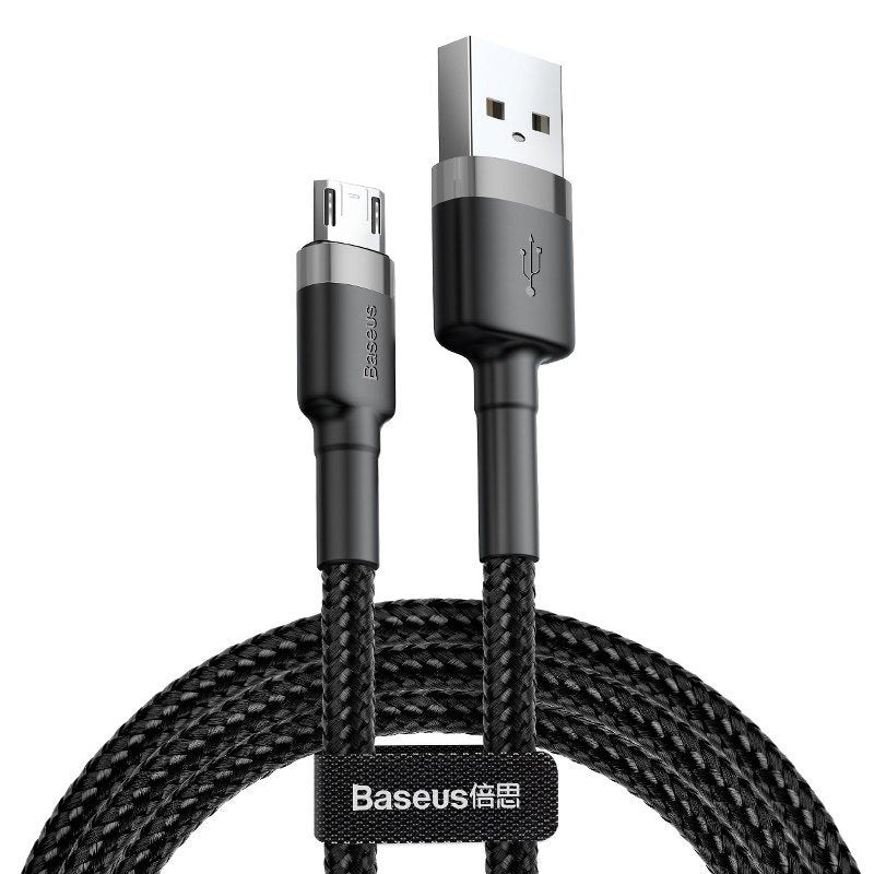 Kabel za podatke i punjenje USB-A - microUSB Baseus Cafule, 18W, 0.5m, Sivi CAMKLF-AG1