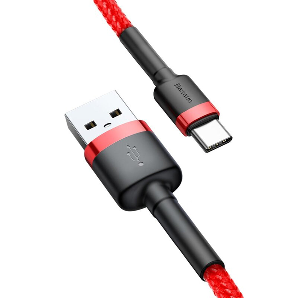 Kabel za Prijenos Podataka i Punjenje USB-A - USB-C Baseus Cafule, 18W, 2m, Crveni CATKLF-C09