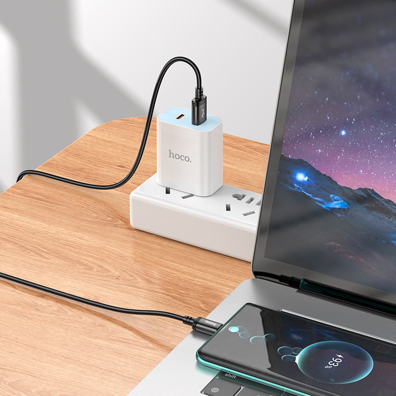 Kabel za podatke i punjenje USB-A - USB-C HOCO X91, 18W, 3m, Crni