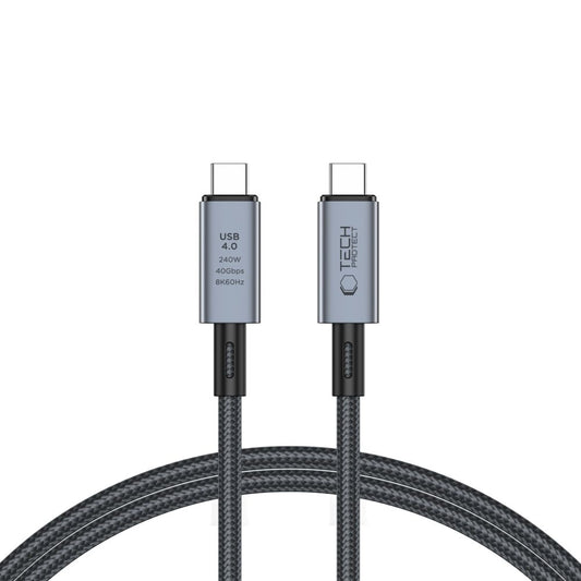 Kabel za Prijenos Podataka i Punjenje USB-C - USB-C Tech-Protect Ultraboost Max, 240W, 1m, Sivi