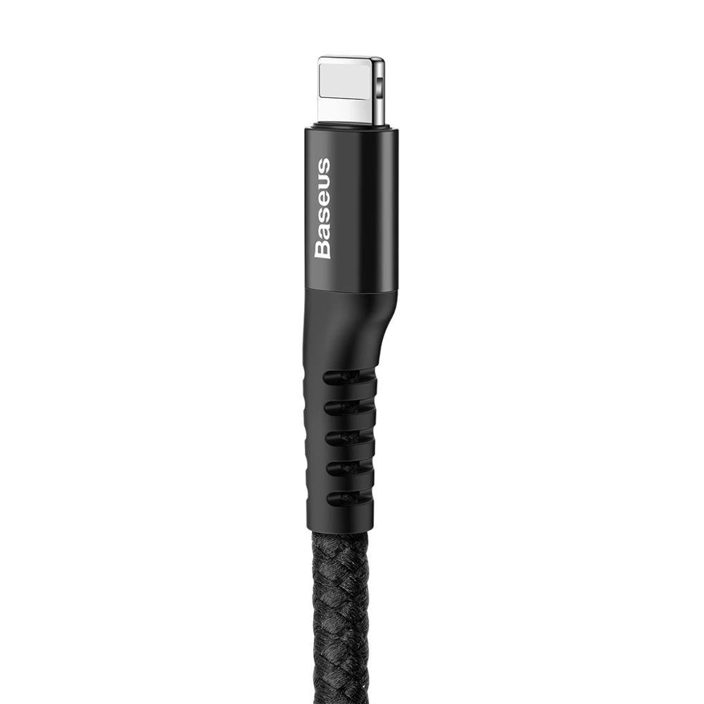 Kabel za Prijenos Podataka i Punjenje USB-A - Lightning Baseus Fish Eye Spring, 18W, 1m, Crni CALSR-01