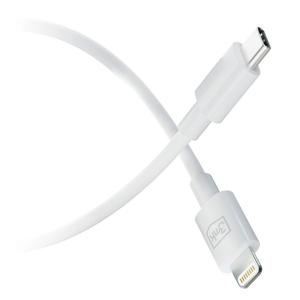 USB-C kabel za prijenos podataka i punjenje - Lightning 3MK Hyper, 20W, 1.2m, Bijeli