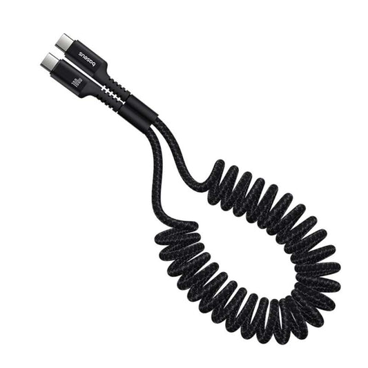 Kabel za podatke i punjenje USB-C - USB-C Baseus Fish Eye Spring, 100W, 1m, Crni P10320203111-00