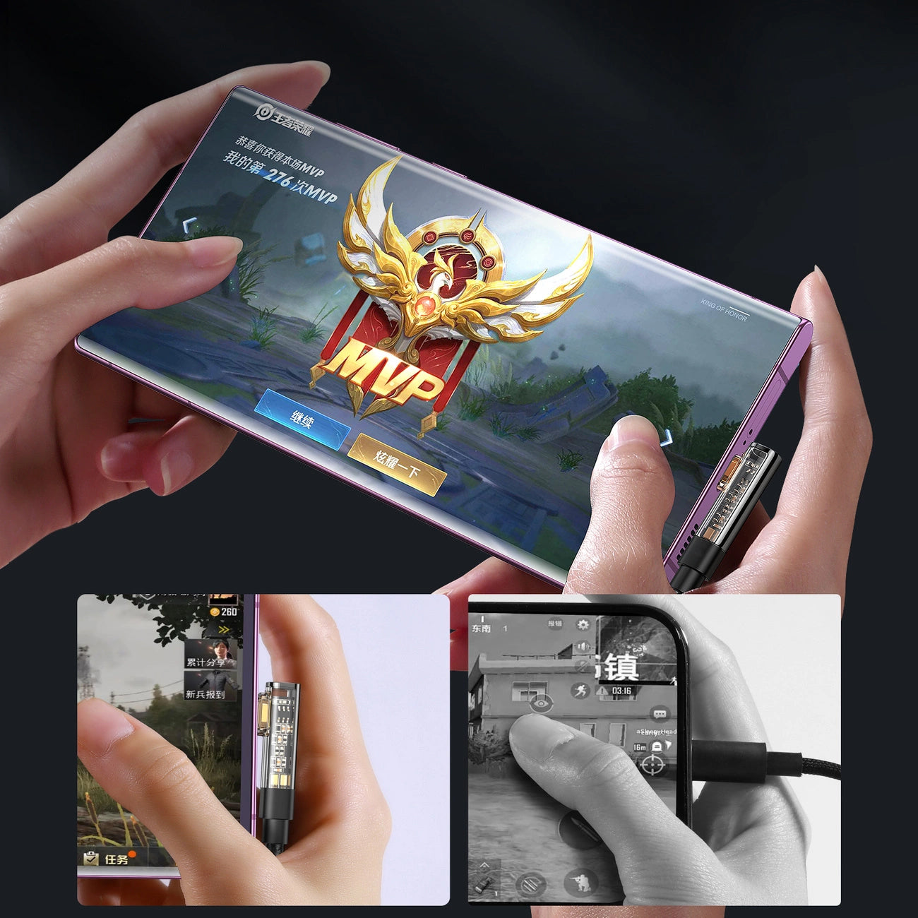 Kabel za podatke i punjenje USB-C - USB-C Joyroom S-CC100A6 Angled, 100W, 1.2m, Crni