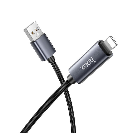 Kabel za podatke i punjenje USB-A - Lightning HOCO Display X112, 18W, 1m, Crni