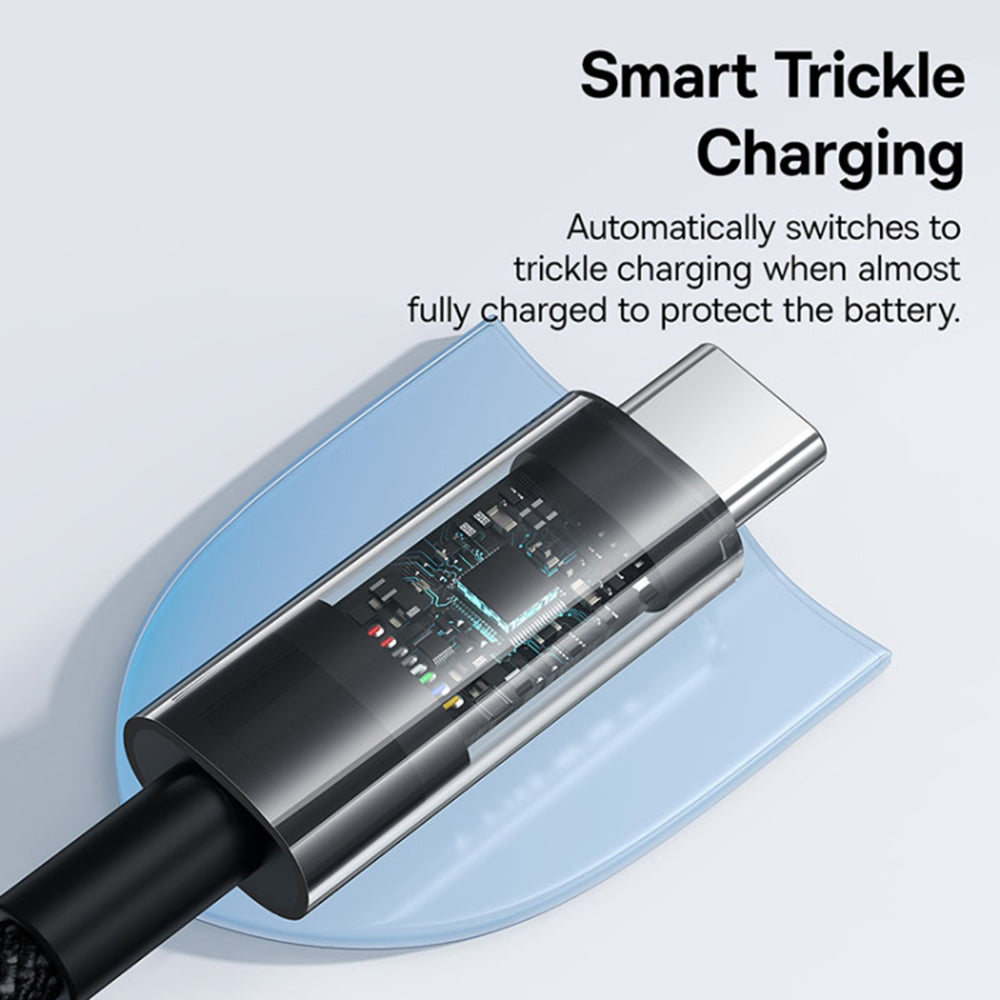 Kabel za prijenos podataka i punjenje USB-C - USB-C Baseus Gem, 100W, 1m, Crni P10373000111-00