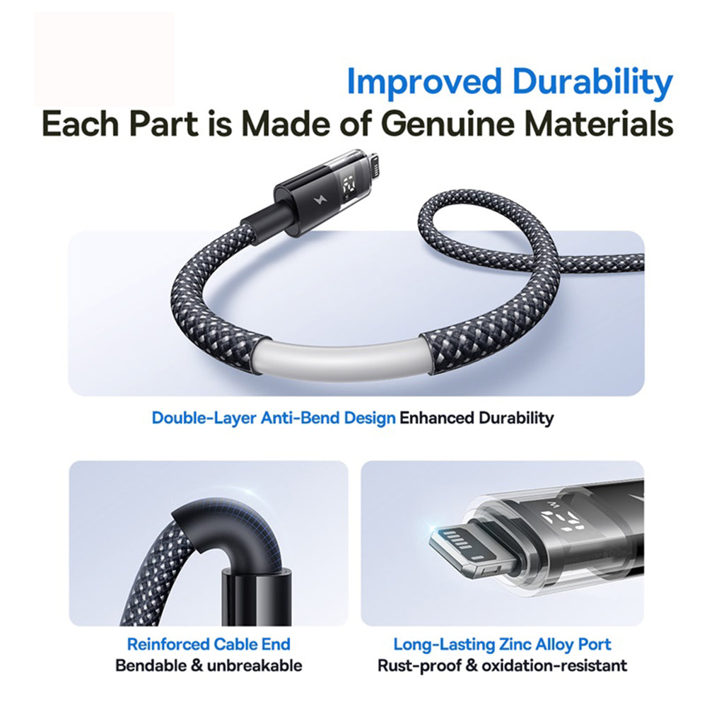 Kabel za podatke i punjenje USB-A - Lightning Baseus Display 2, 18W, 2m, Crni P10382700121-01