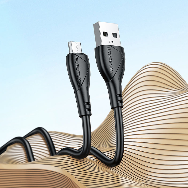 Kabel za podatke i punjenje USB-A - microUSB Borofone BX121 Energy, 18W, 1m, Crni