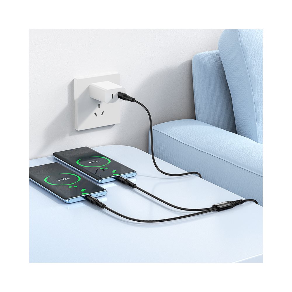 USB-C punjački kabel - 2 x USB-C HOCO X123, 10W, 1m, Crni