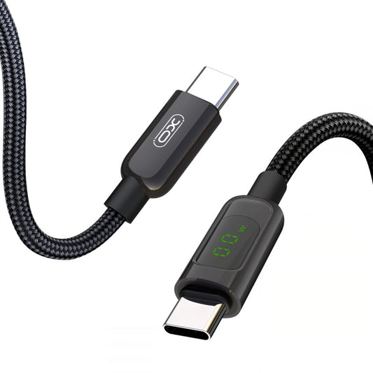 Kabel za podatke i punjenje USB-C - USB-C XO Design NB-Q203B Display, 60W, 1m, Crni