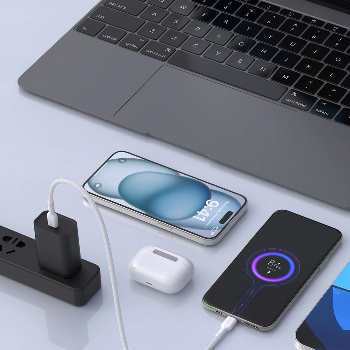 USB-C - USB-C kabel za prijenos podataka i punjenje Dudao L9C Max, 240W, 1.2m, Bijela