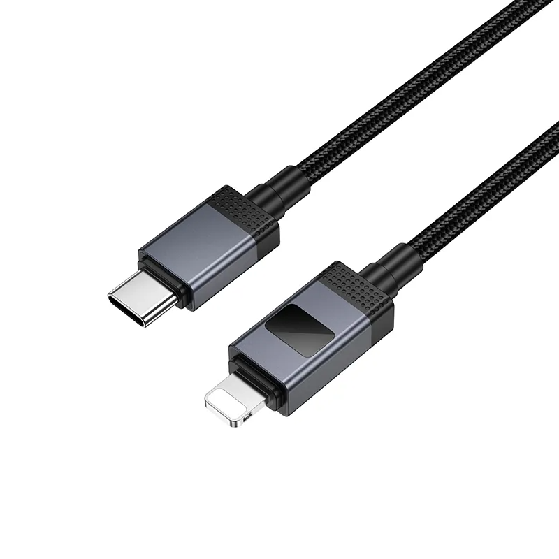 Kabel za podatke i punjenje USB-C - Lightning HOCO X118 Display, 27W, 1m, Crni