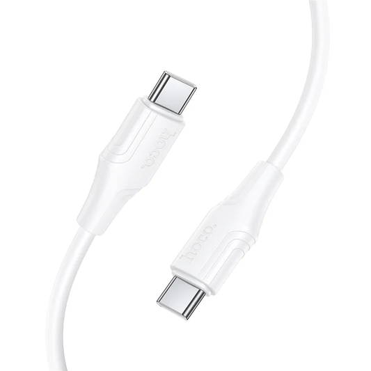 Kabel za podatke i punjenje USB-C - USB-C HOCO X124, 60W, 1m, Bijeli