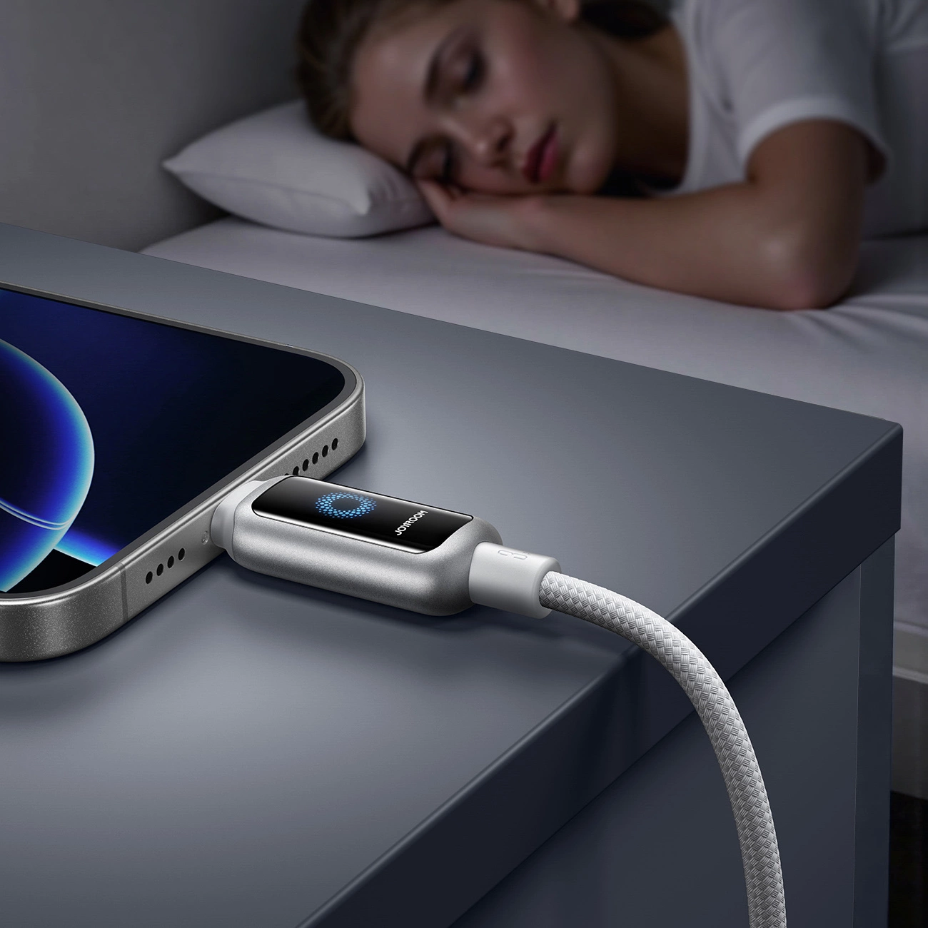 Kabel za podatke i punjenje USB-A - Lightning Joyroom S-A55 StarFlight Display, 18W, 1.2m, Bijeli