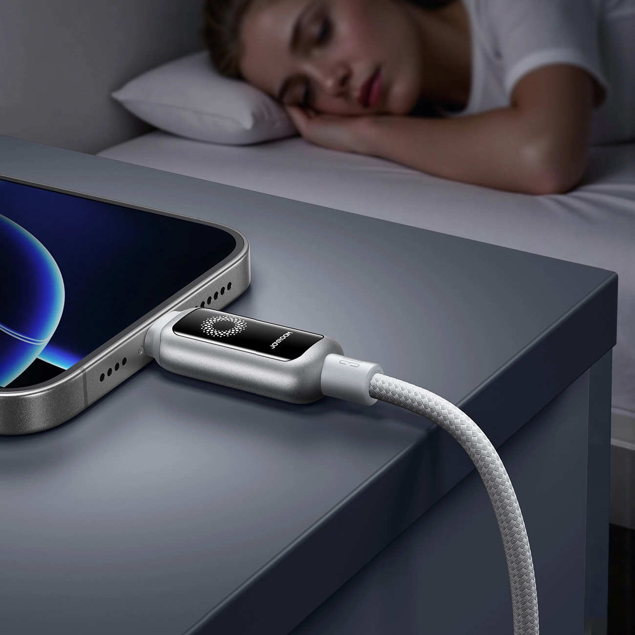 Kabel za podatke i punjenje USB-C - Lightning Joyroom S-A55 StarFlight Display, 30W, 1.2m, Bijeli