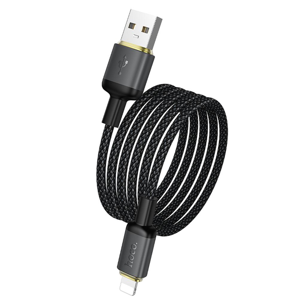 Kabel za prijenos podataka i punjenje USB-A - Lightning HOCO X128 Benefit, 12W, 1m, Crni