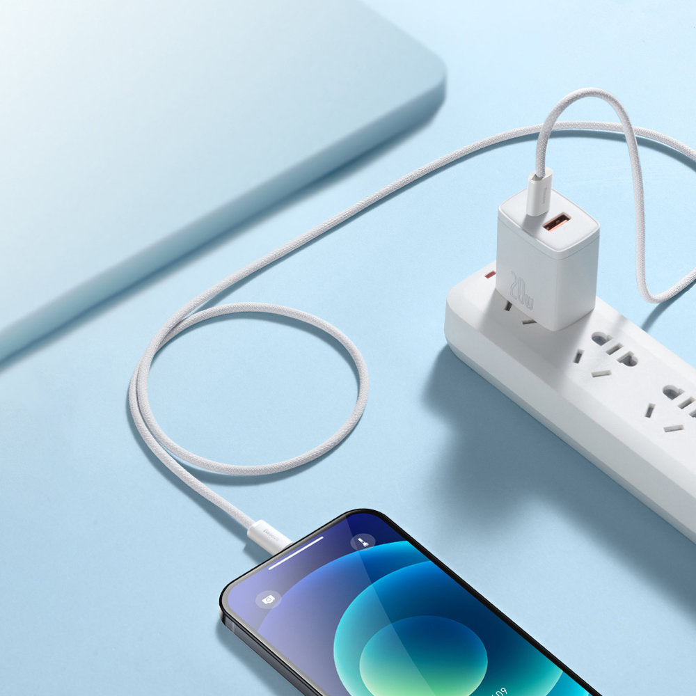 Kabel za Prijenos Podataka i Punjenje USB-C - Lightning Baseus Dynamic Fast Charging, 20W, 1m, Bijeli CALD000002
