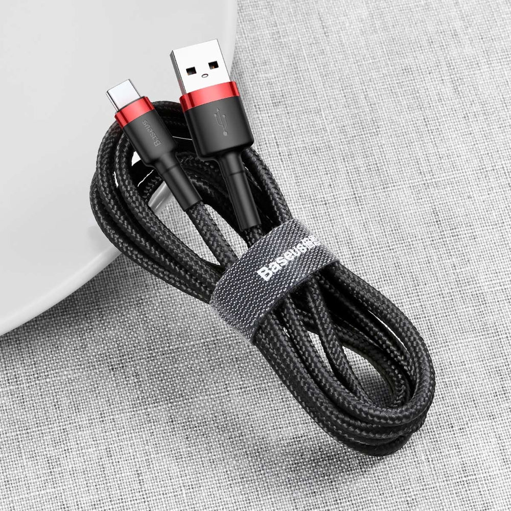 Kabel za podatke i punjenje USB-A - USB-C Baseus Cafule, 60W, 0.5m, Crveni CATKLF-A91