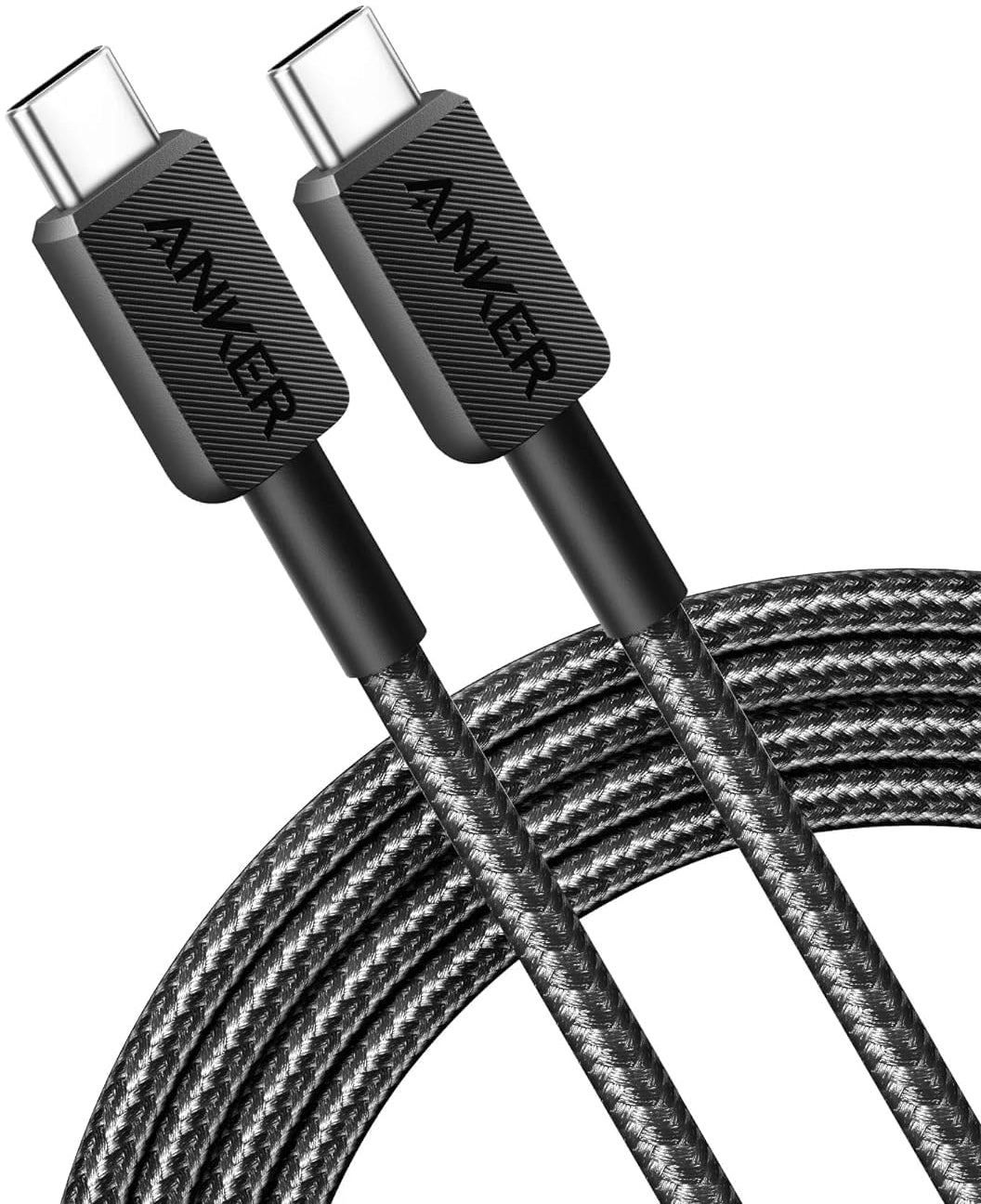 Kabel za prijenos podataka i punjenje USB-C - USB-C Anker 322, 60W, 0.9m, Crni A81F5G11