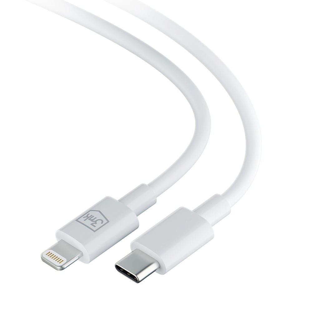 USB-C kabel za prijenos podataka i punjenje - Lightning 3MK Hyper, 20W, 1.2m, Bijeli