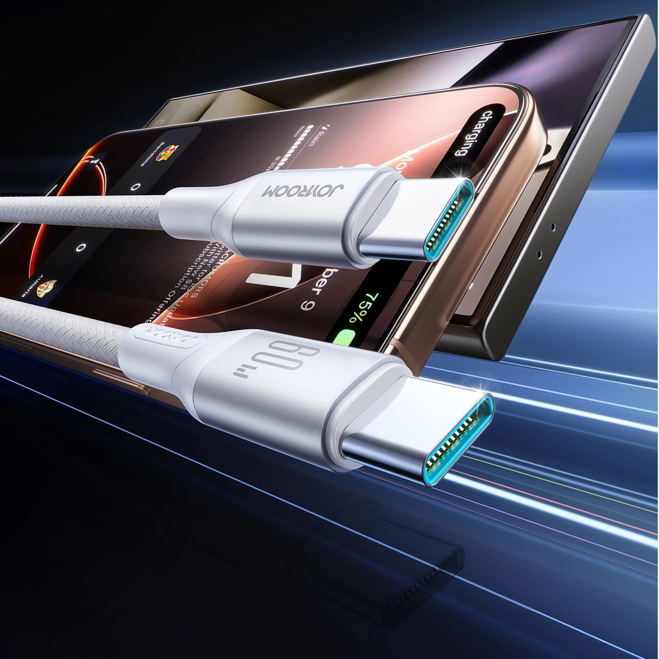 Kabel za podatke i punjenje USB-C - USB-C Joyroom S-A28 Flash, 60W, 2m, Bijeli