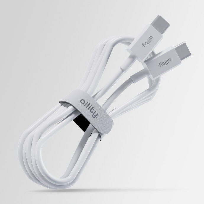 Kabel za podatke i punjenje USB-C - USB-C Allity. AUC-03, 100W, 2m, Bijeli