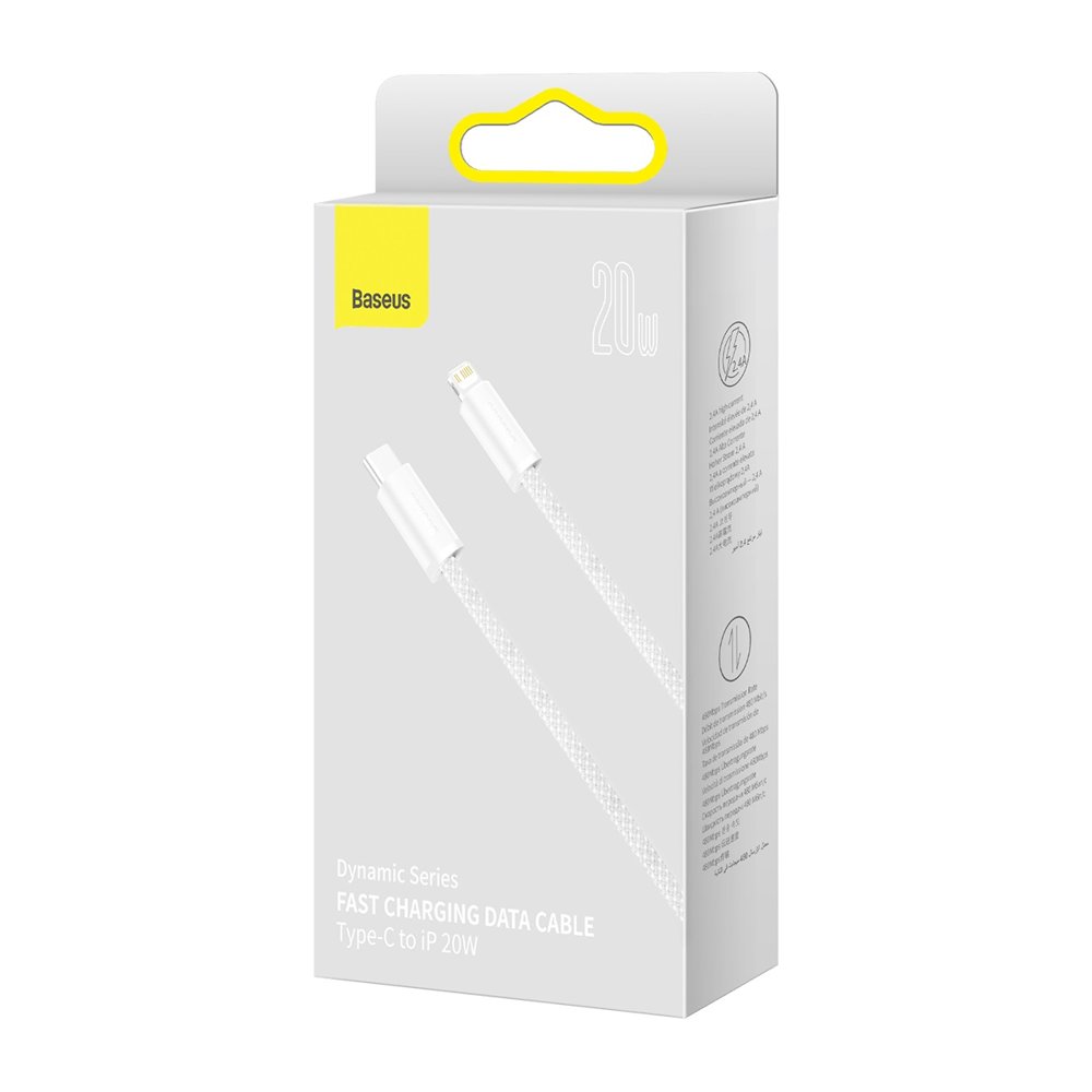 Kabel za Prijenos Podataka i Punjenje USB-C - Lightning Baseus Dynamic Fast Charging, 20W, 1m, Bijeli CALD000002