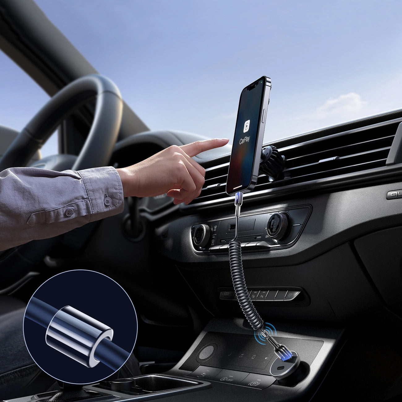 Kabel za prijenos podataka i punjenje USB-A - Lightning Joyroom S-A43 Crystal, 18W, 1.5m, Crni