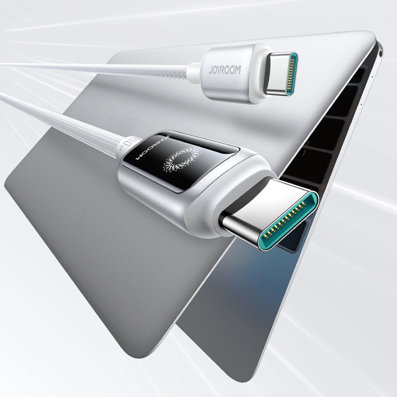 Kabel za podatke i punjenje USB-C - USB-C Joyroom S-A55 StarFlight Display, 100W, 1.2m, Bijeli