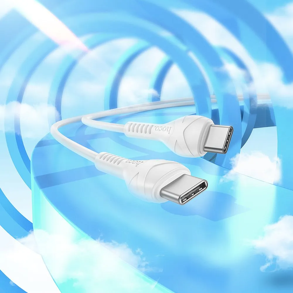 Kabel za podatke i punjenje USB-C - USB-C HOCO X37, 60W, 1m, Bijeli