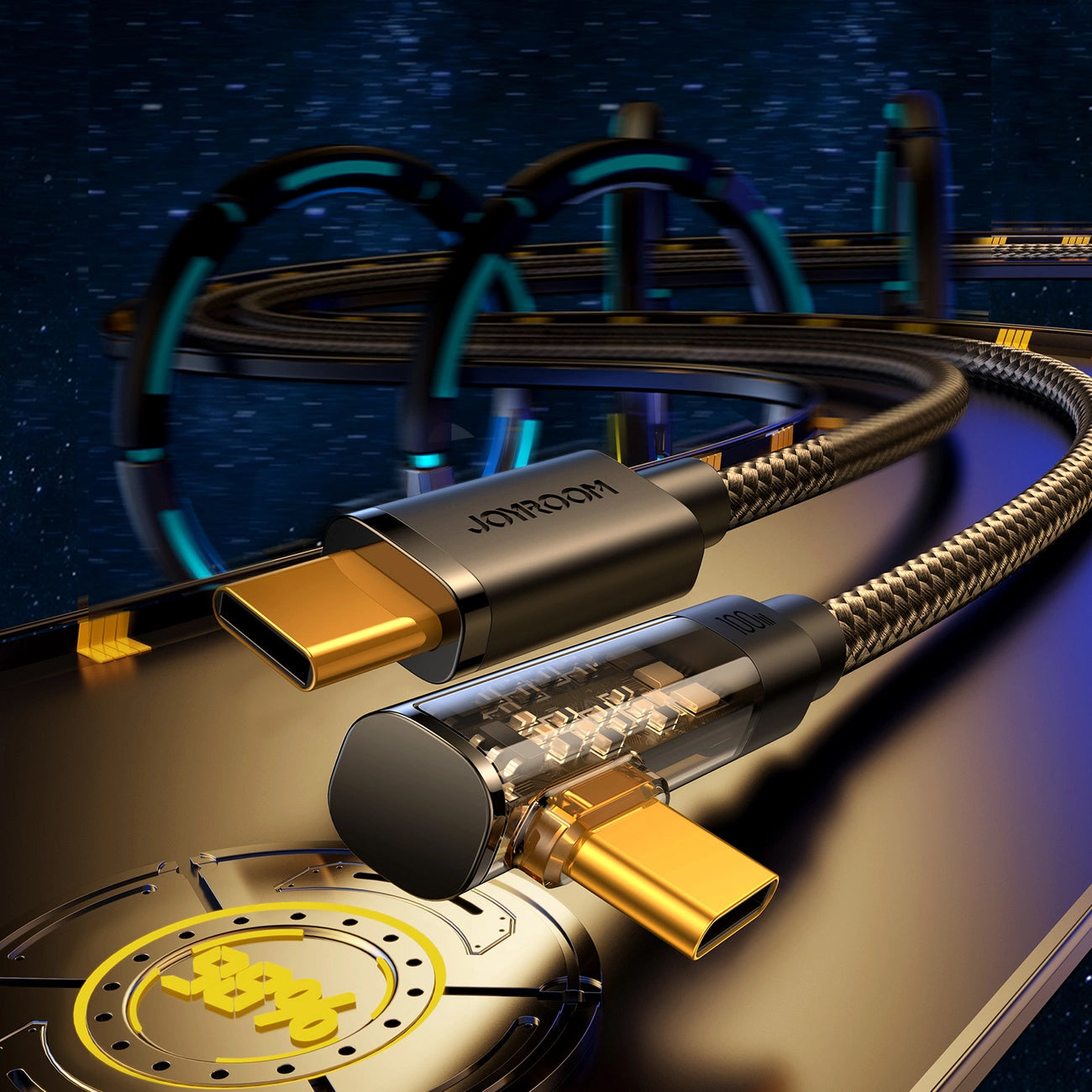 Kabel za podatke i punjenje USB-C - USB-C Joyroom S-CC100A6 Angled, 100W, 1.2m, Crni