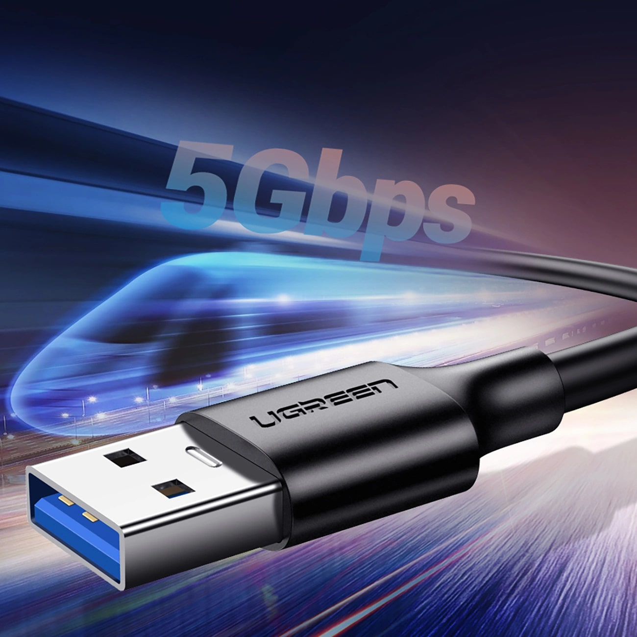Kabel za podatke i punjenje USB-A - USB-C UGREEN US184, 18W, 0.5m, Crni