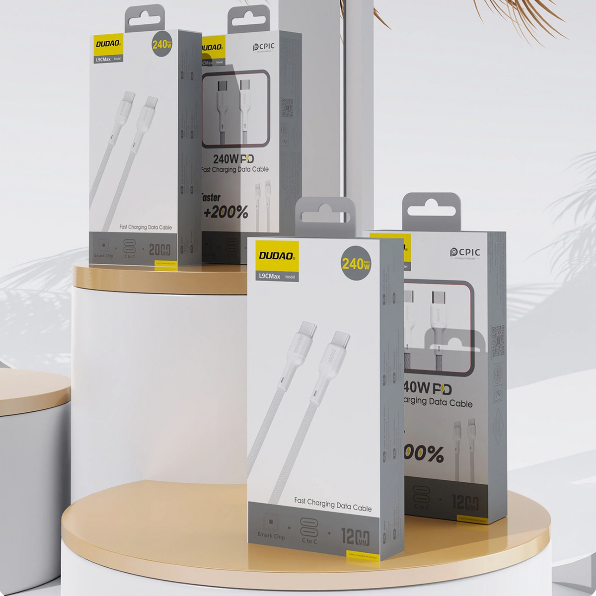 USB-C - USB-C kabel za prijenos podataka i punjenje Dudao L9C Max, 240W, 1.2m, Bijela