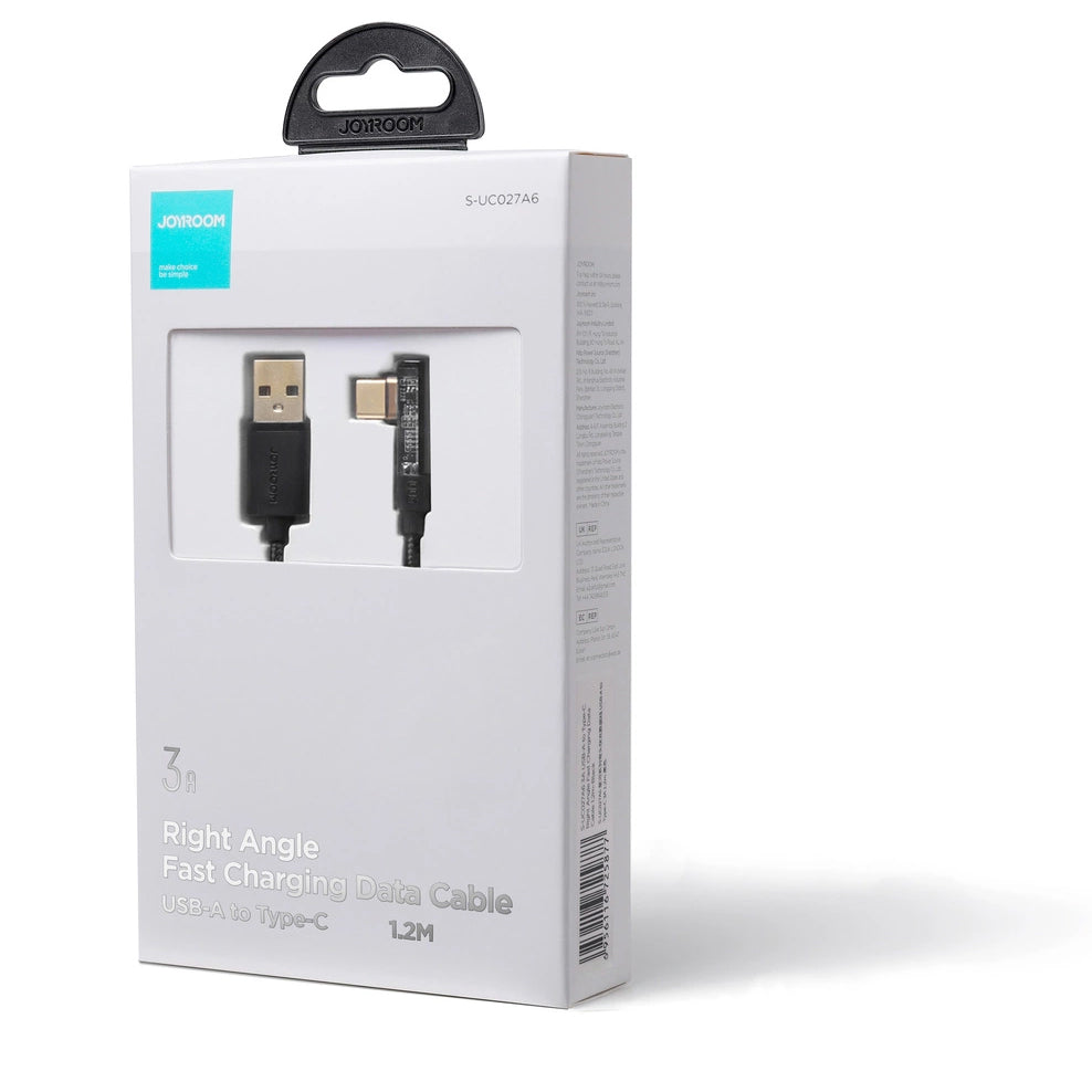 Kabel za podatke i punjenje USB-A - USB-C Joyroom S-UC027A6 Angled, 60W, 1.2m, Crni