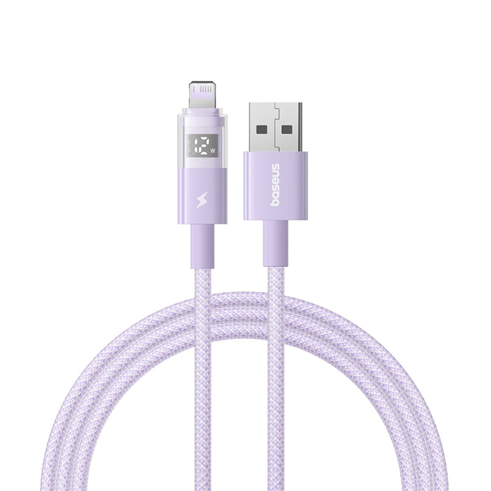 Kabel za podatke i punjenje USB-A - Lightning Baseus Display 2, 12W, 1m, Ljubičasti P10382700511-00