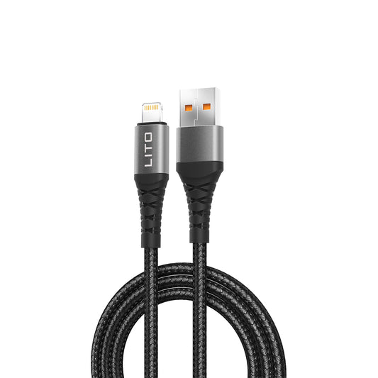 Kabel za podatke i punjenje USB-A - Lightning Lito LD08L, 18W, 1m, Crni