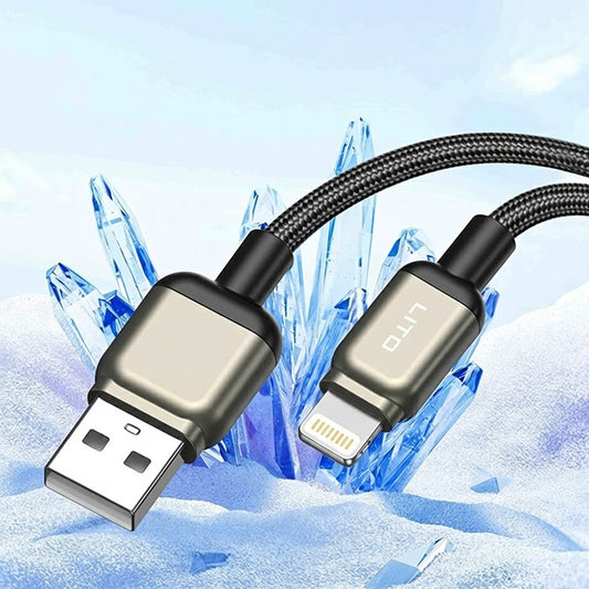 Kabel za podatke i punjenje USB-A - Lightning Lito LD17, 18W, 1m, Crni