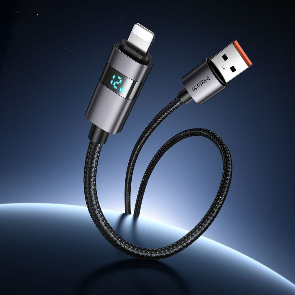 Kabel za podatke i punjenje USB-A - Lightning McDodo CA-6490 Display, 18W, 1.2m, Crni