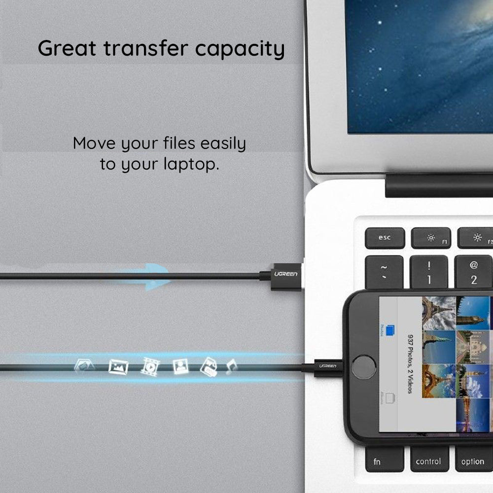 Kabel za podatke i punjenje USB-A - Lightning UGREEN 80823, 18W, 2m, Crni