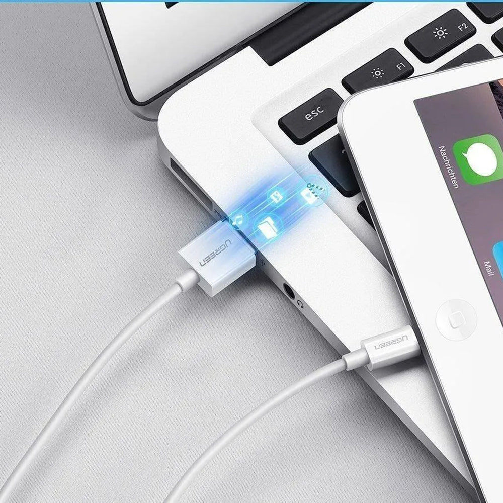 Kabel za podatke i punjenje USB-A - Lightning UGREEN US155 (20730), 18W, 2m, Bijeli