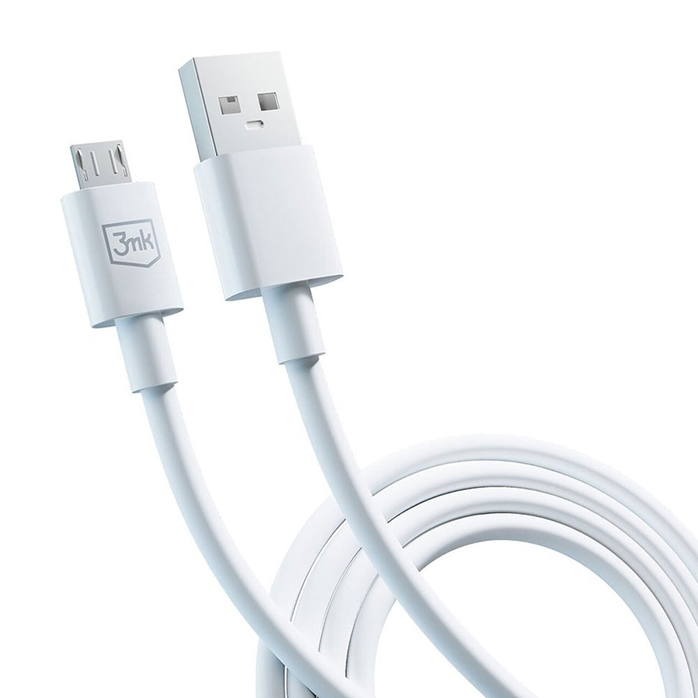 Kabel za podatke i punjenje USB-A - microUSB 3MK Hyper, 18W, 1.2m, Bijeli