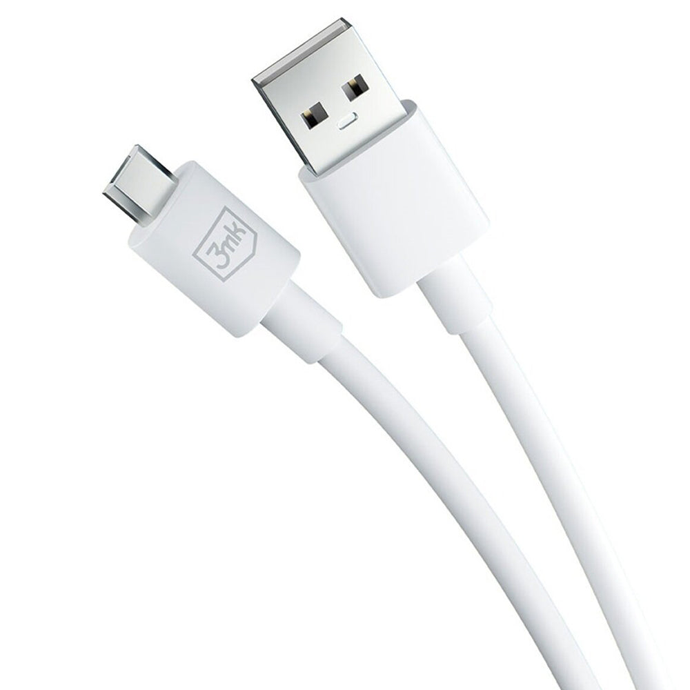 Kabel za podatke i punjenje USB-A - microUSB 3MK Hyper, 18W, 1.2m, Bijeli
