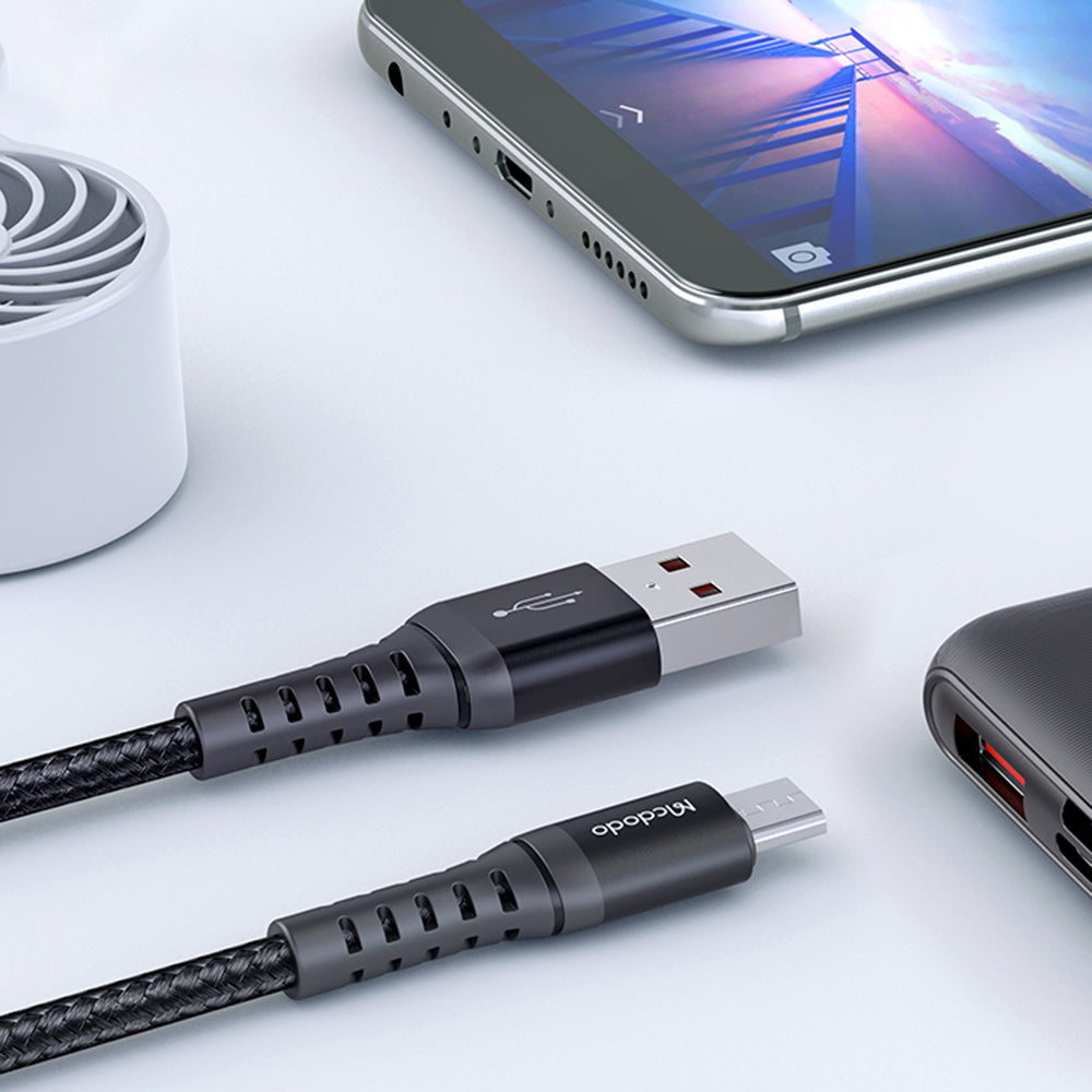 Kabel za podatke i punjenje USB-A - microUSB McDodo CA-2281, 18W, 1m, Crni