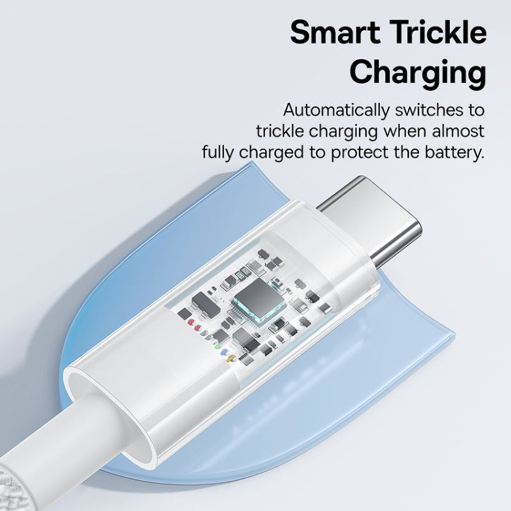 Kabel za podatke i punjenje USB-A - USB-C Baseus Gem, 100W, 2m, Bijeli P10373002211-01