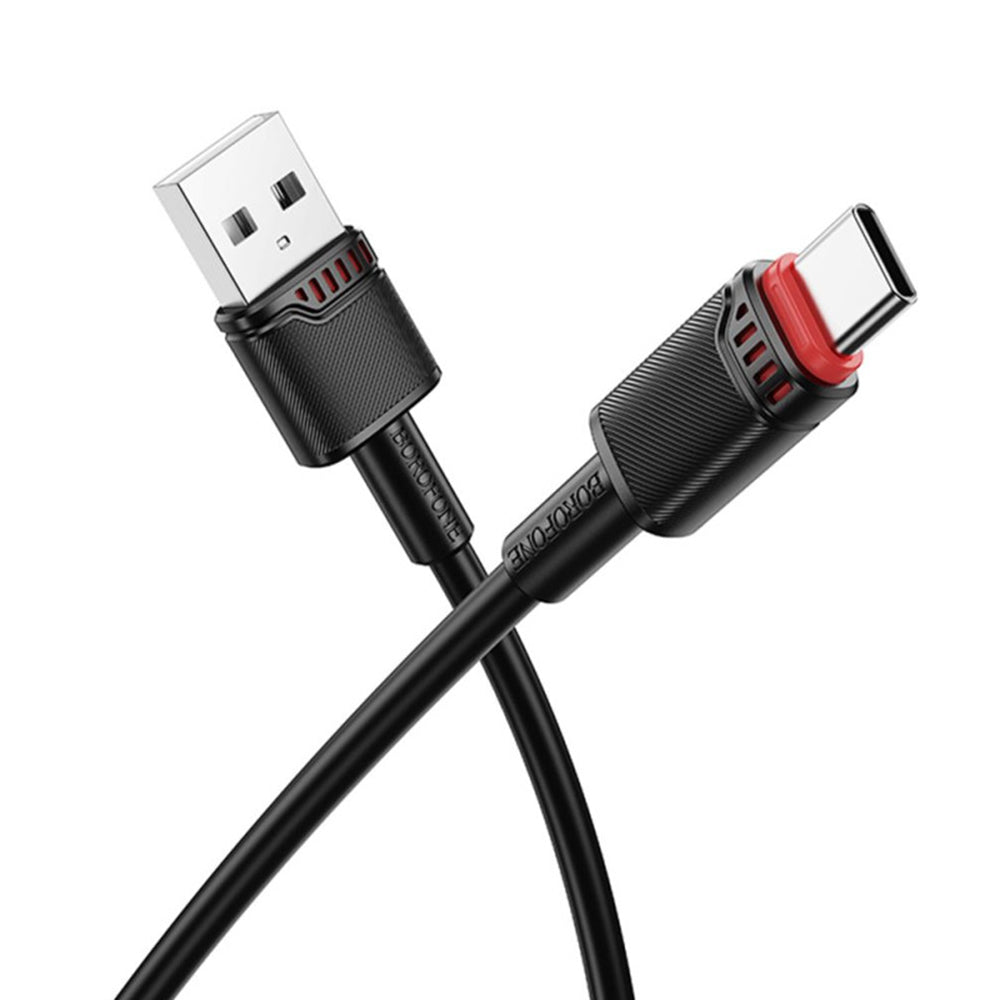 Kabel za podatke i punjenje USB-A - USB-C Borofone BX110 Beneficio, 18W, 1m, Crni
