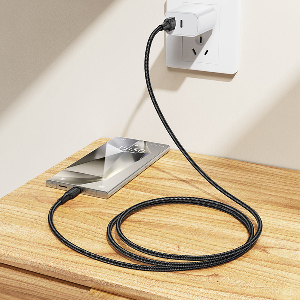 Kabel za podatke i punjenje USB-A - USB-C Borofone BX116 Certain, 18W, 1m, Crni
