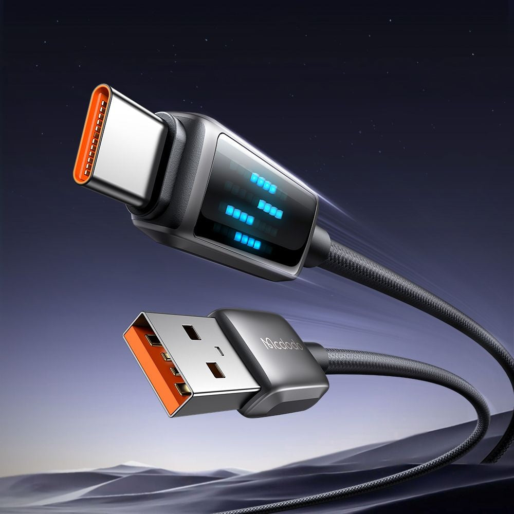 Kabel za podatke i punjenje USB-A - USB-C McDodo CA-2350 Display, 100W, 1.2m, Crni